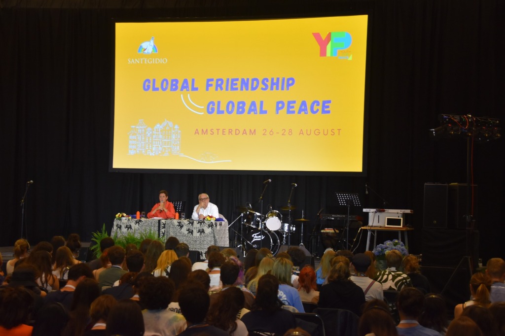 Global Friendship in Amsterdam, die Jugendlichen von Sant'Egidio: 